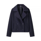 Damen elegante Wolljacke mit doppelter Knopfleiste und modernen Details R&B