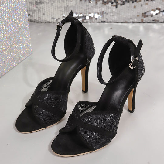 Damen elegante High Heels mit filigranem Schnallen-Design R&B