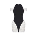 Damen Stilvolles Bodycon-Kleid mit innovativen Rüschendetails R&B