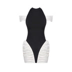 Damen Stilvolles Bodycon-Kleid mit innovativen Rüschendetails R&B