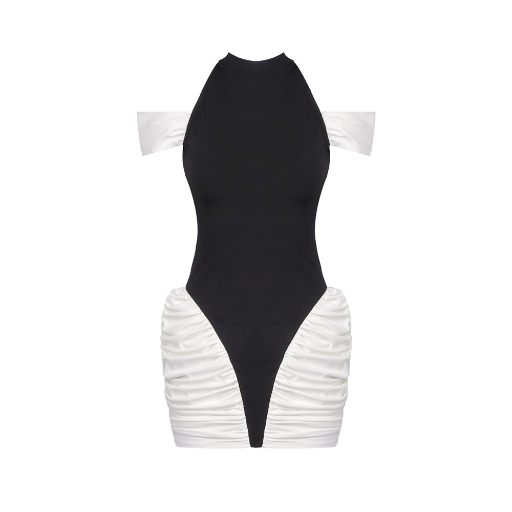 Damen Stilvolles Bodycon-Kleid mit innovativen Rüschendetails R&B