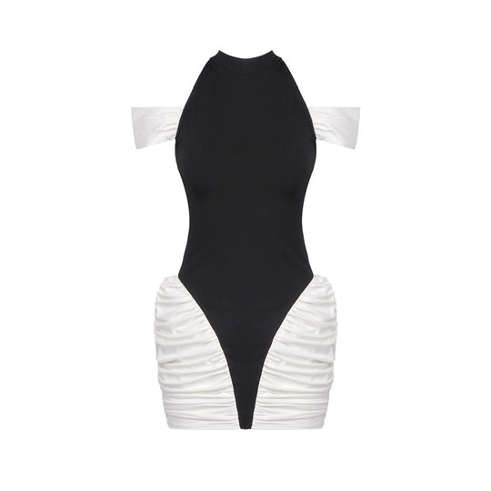 Damen Stilvolles Bodycon-Kleid mit innovativen Rüschendetails R&B