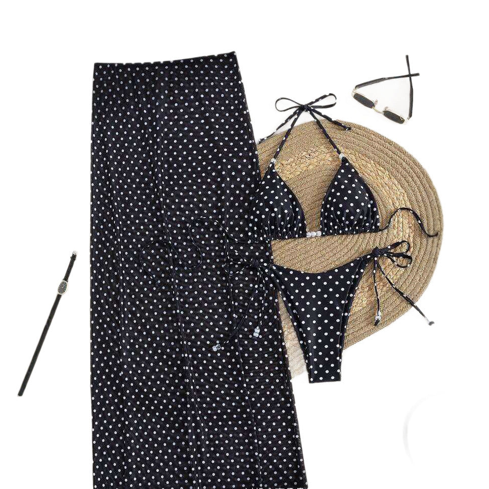 Damen Stilvolles Strandkleid mit Punkten R&B