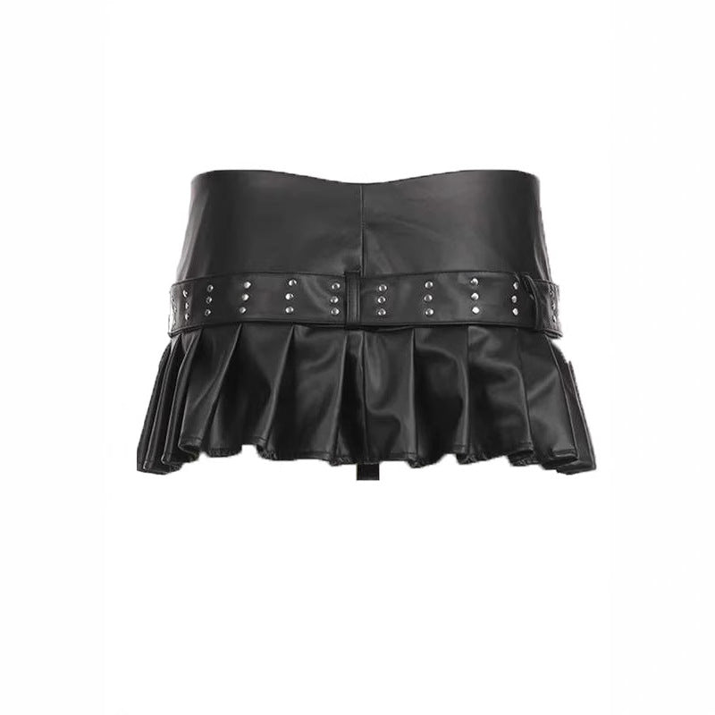 Damen Minirock mit optik und modischem Gürteldetail R&B
