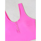 Damen Bikini-Set mit modischem Cropped-Oberteil und hoch geschnittenem Unterteil R&B
