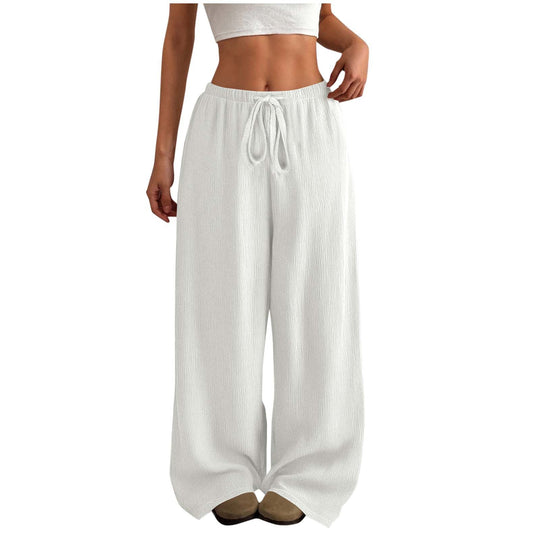 Damen Weite Sommerhose aus leichtem Stoff mit Gummizug R&B