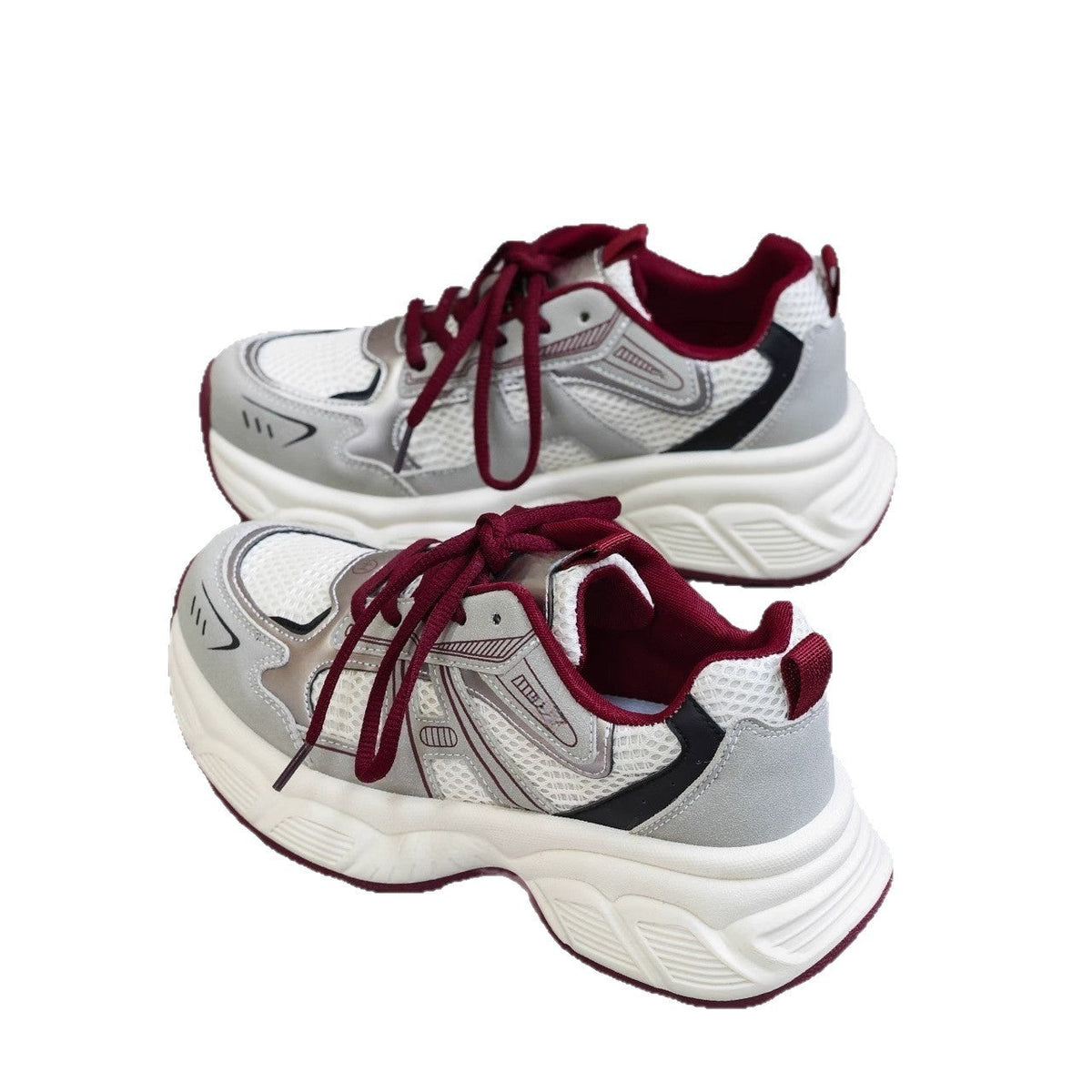 Damen Sportliche Atmungsaktive Sneakers mit gepolsterter Sohle und rutschfester Außensohle R&B