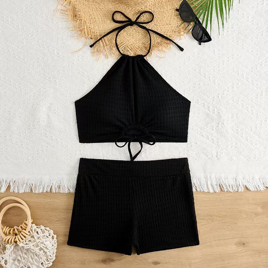 Damen Bikini-Set mit modischem Knotendesign und bequemem Höschen R&B