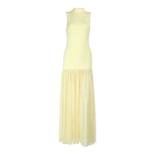 Damen Maxikleid mit ärmellosem Oberteil und romantischem Rüschensaum R&B