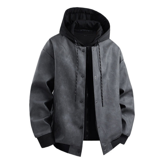Herren modische Übergangsjacke mit abnehmbarer Kapuze und sportlichen Akzenten R&B