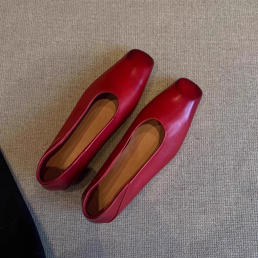 Damen Ballerinas mit elegantem, abgerundetem Design und hochwertiger Lederverarbeitung Heidi Mode