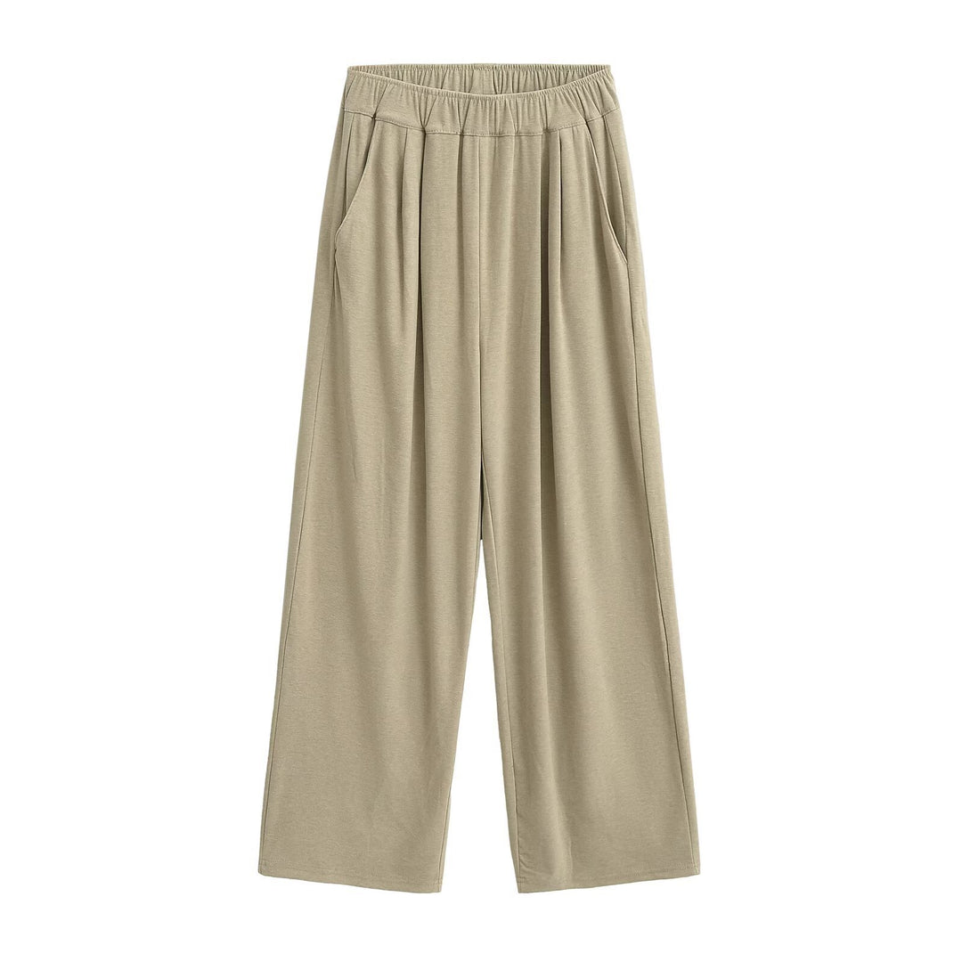 Damen Weite Chino-Hose mit elastischem Bund R&B