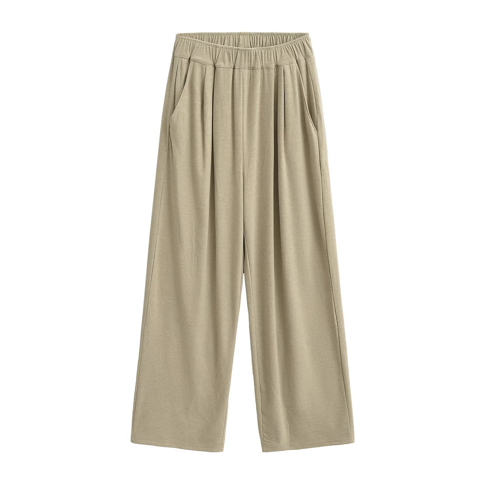 Damen Weite Chino-Hose mit elastischem Bund