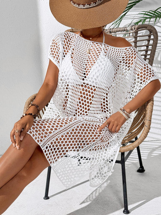 Damen eleganter häkel Strandüberwurf R&B
