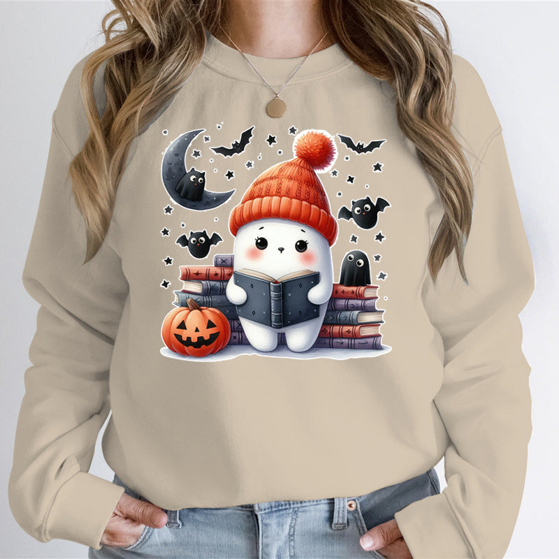 Damen Sweatshirt mit verspieltem Halloween-Motiv und hochwertigem Material R&B
