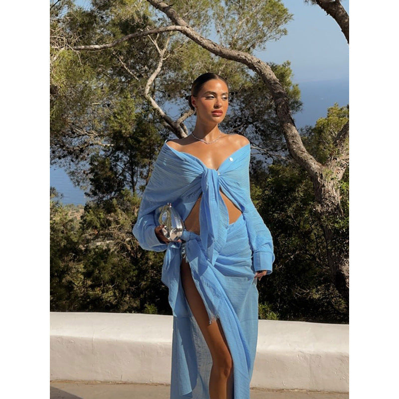 Damen elegante luftige Strandanzug R&B