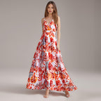 Damen Maxikleid mit elegantem floralem Schnitt R&B