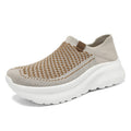 Damen Leichte und atmungsaktive Slip-On Sneakers mit elastischem Schaft