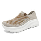 Damen Leichte und atmungsaktive Slip-On Sneakers mit elastischem Schaft