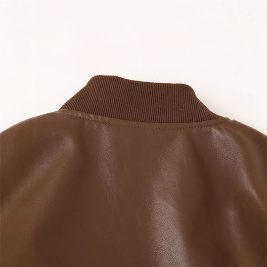 Damen Bikerjacke aus hochwertigem Kunstleder R&B