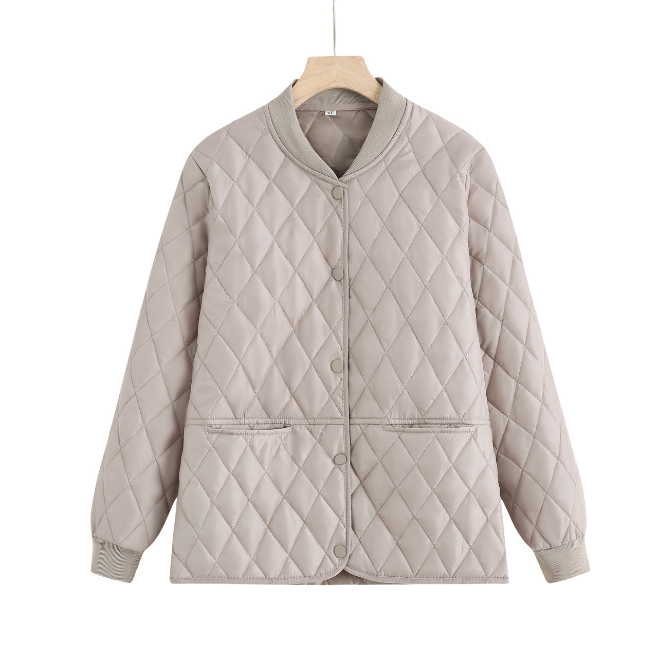 Damen gesteppte Übergangsjacke mit praktischen Taschen und elastischen Bündchen R&B