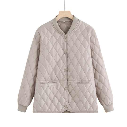 Damen gesteppte Übergangsjacke mit praktischen Taschen und elastischen Bündchen R&B