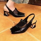 Damen Slingback-Pumps mit luxuriösem Metallic-Detail R&B