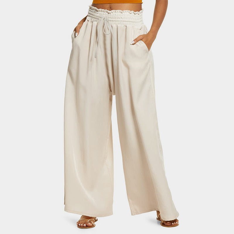 Damen Weite Palazzo-Hose mit elastischem Bund und praktischen Taschen R&B