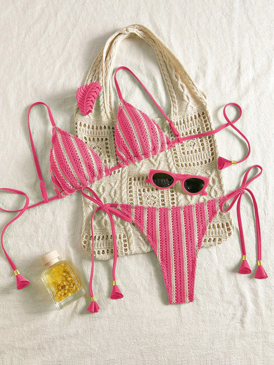 Damen Strappy Bikiniset mit verstellbaren Trägern R&B