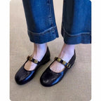 Damen elegante Ballerinas mit modischem Blüten-Akzent R&B