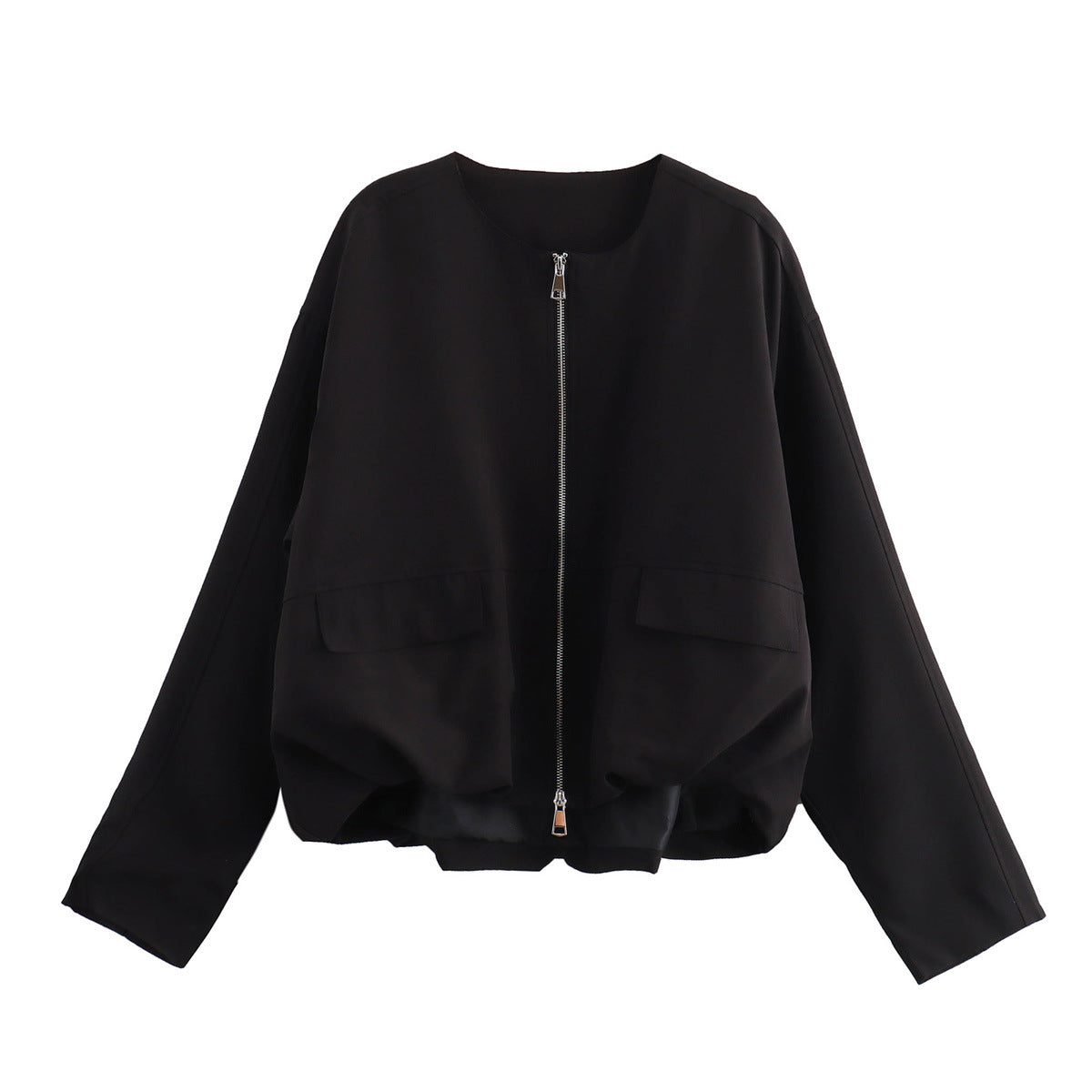 Damen lässige Jacke mit praktischen Taschen und Reißverschluss R&B