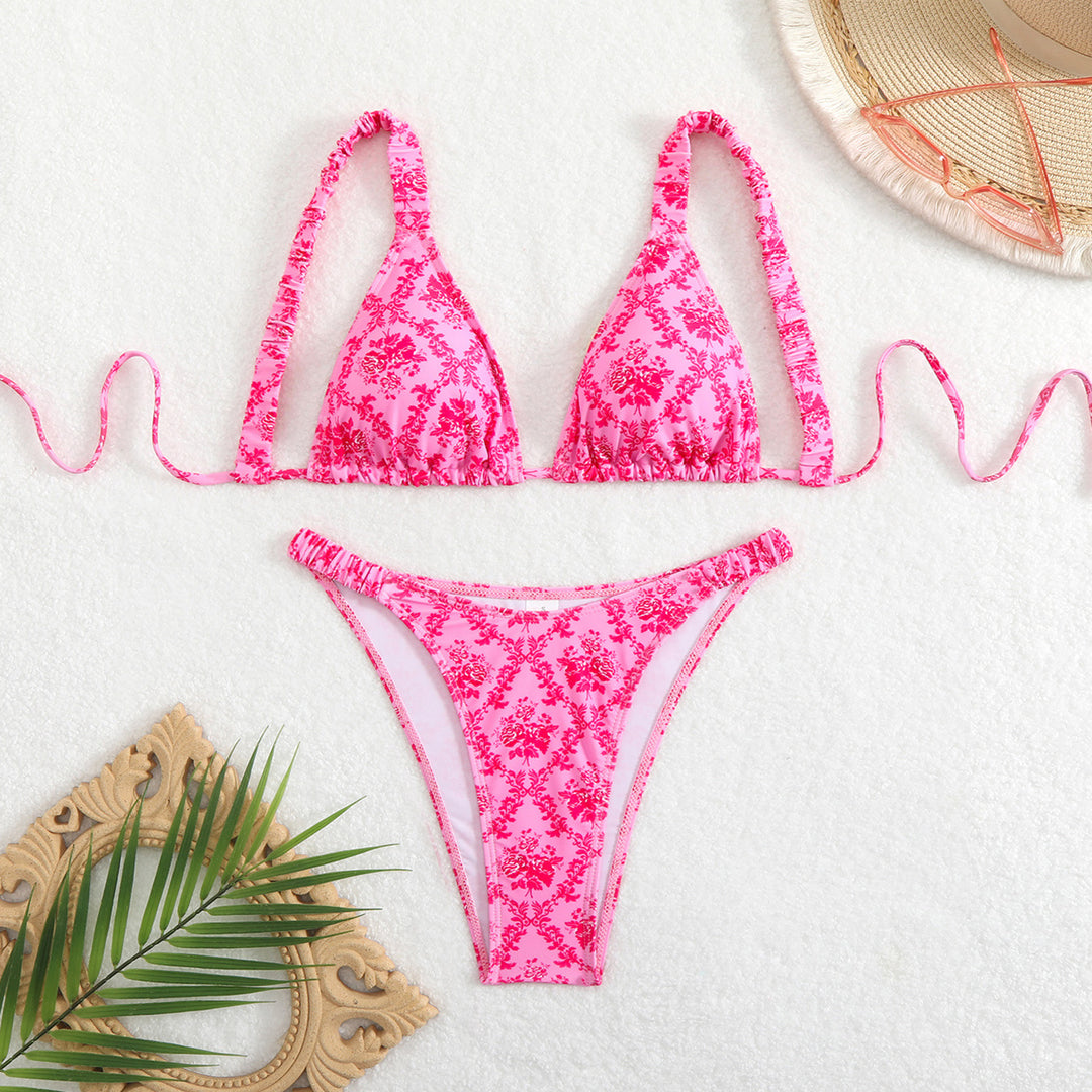 Damen Bikini-Set mit floralem Design und verstellbaren Trägern R&B