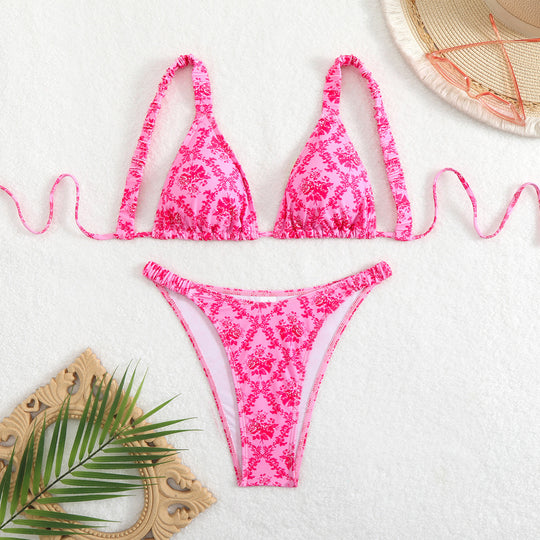 Damen Bikini-Set mit floralem Design und verstellbaren Trägern R&B