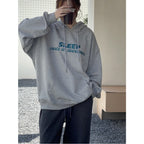 Damen Kapuzenpullover mit lässigem Schriftzug und bequemer Passform