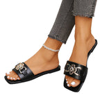 Damen Offene Riemchensandalen mit luxuriösem Verzierungselement R&B