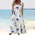 Damen Blumenmuster Sommerkleid R&B