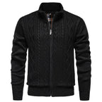Herren Strickjacke mit hohem Kragen und Reißverschluss R&B