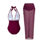 Damen Maxikleid mit tiefem V-Ausschnitt und Seitenschlitzen R&B