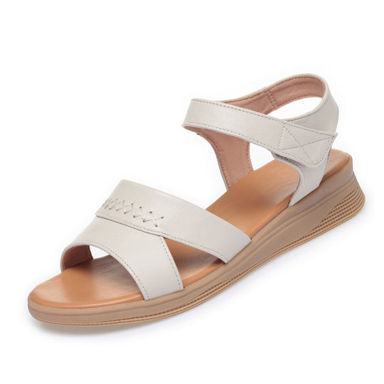 Damen Bequeme Wedgesandaletten mit verstellbarem Riemendesign und anatomischem Fußbett R&B