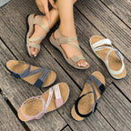 Damen Komfortable Sandalen mit verstellbaren Riemen und anatomischem Fußbett R&B