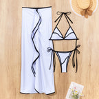 Damen Strand-Bikini-Set mit lässigem Maxi-Rock R&B