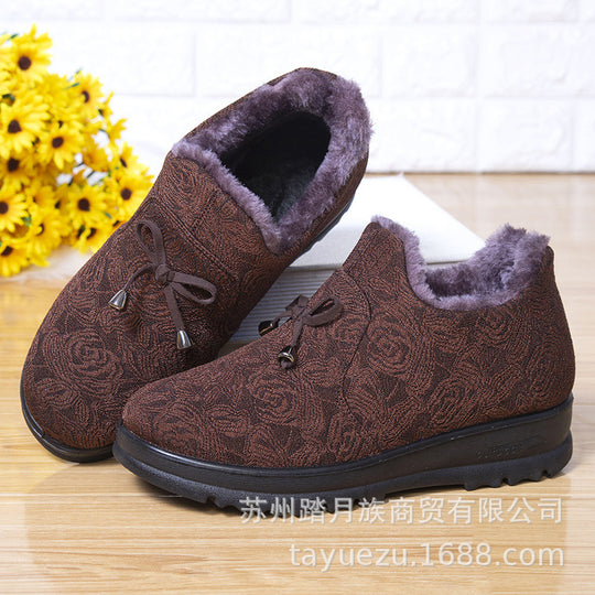 Damen Warme und modische Hausschuhe mit floralem Design R&B