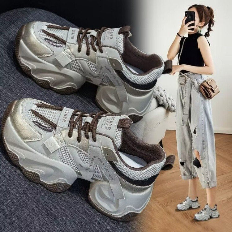 Damen Sportliche Sneakers mit rutschfester Sohle und atmungsaktivem Obermaterial R&B