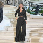 Damen Set mit cropped Bluse und weitem Hosen R&B
