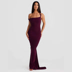 Damen Elegant geschnittenes Abendkleid mit schulterfreiem Design und raffinierten Drapierungen R&B
