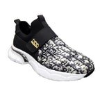 Damen Sportliche Slip-On Sneaker mit modischem Oberflächenmuster und elastischem Verschluss R&B
