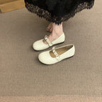 Damen elegante Ballerinas mit modischem Riemchen und komfortablem Fußbett R&B