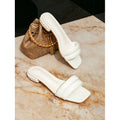 Damen Elegante mules mit breiten Riemen und trendigem Blockabsatz R&B