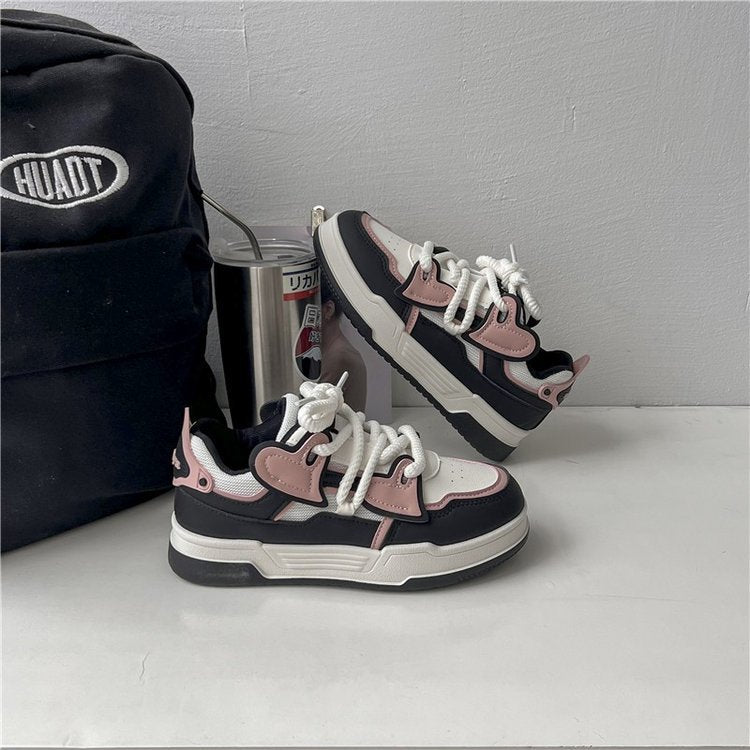 Damen Trendige Chunky Sneakers mit atmungsaktivem Obermaterial und einzigartigem Design R&B