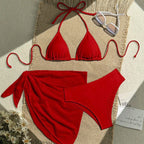 Damen Triangel-Bikini mit Wickeltuch und verstellbaren Trägern R&B